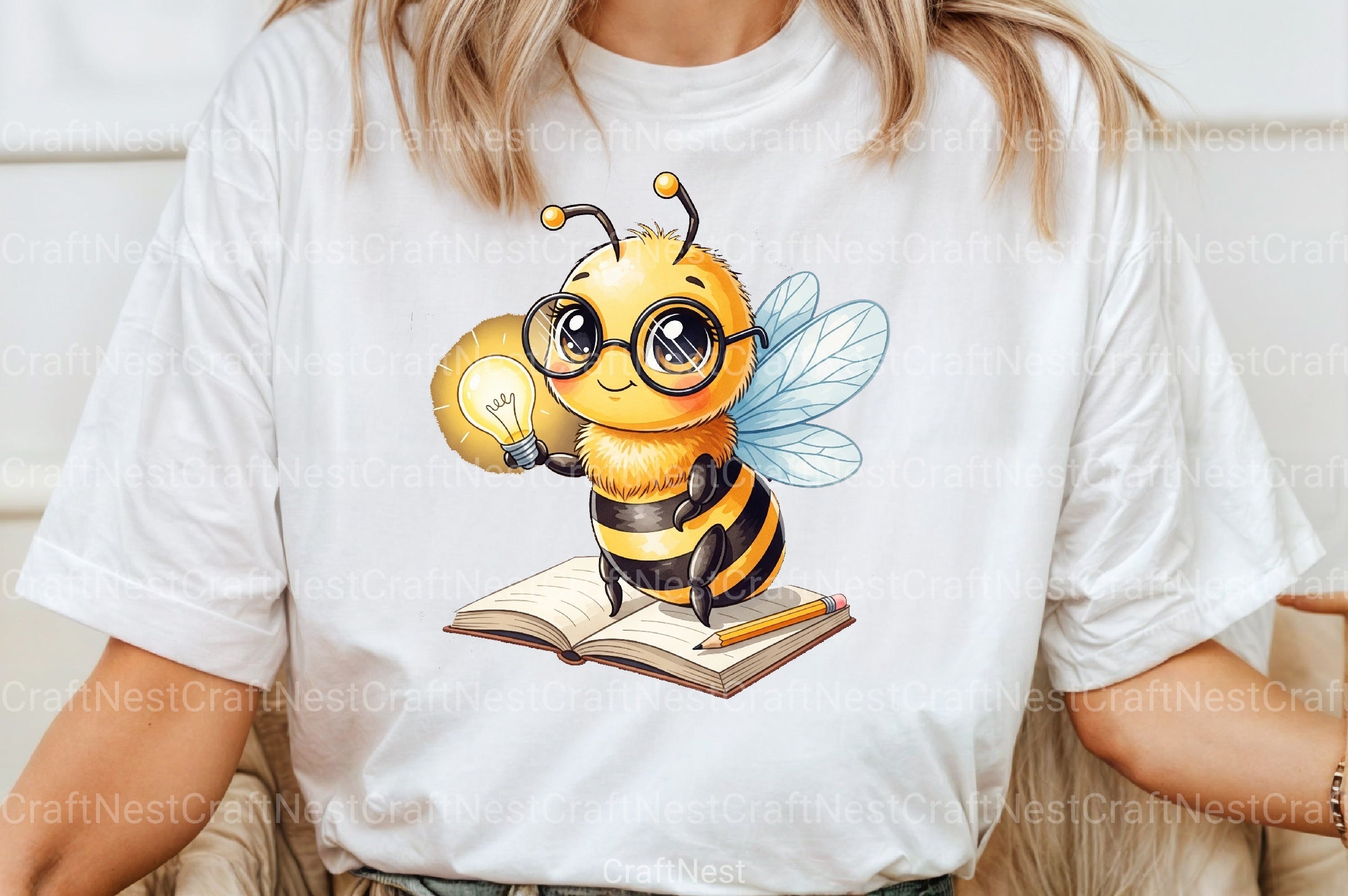 Back to School Bee Clipart Bundle 1 - CraftNest - Digital Crafting and Art