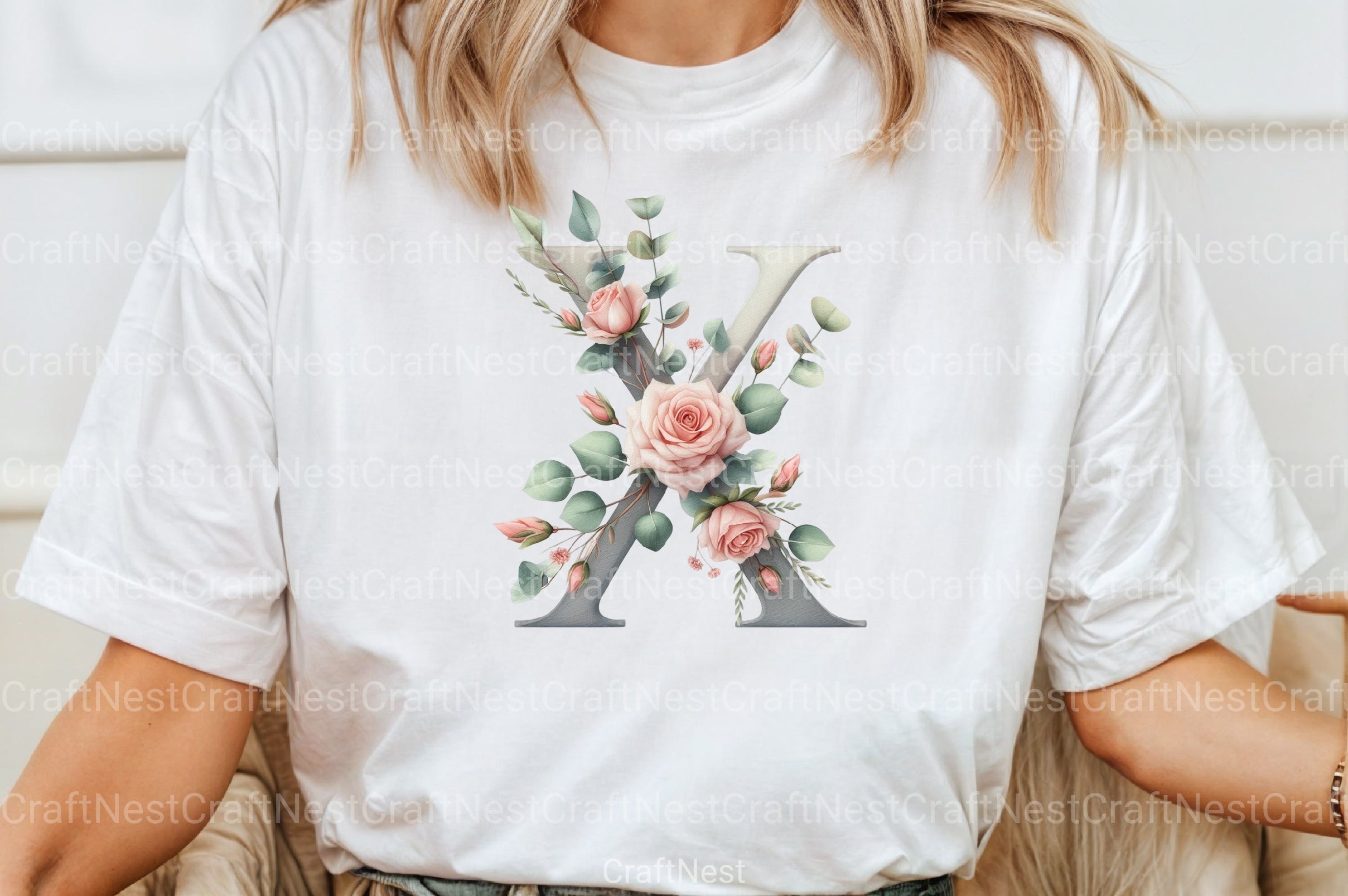 Floral Alphabet Clipart Bundle 7 - CraftNest - Digital Crafting and Art