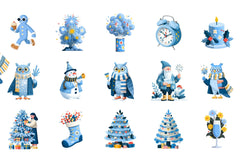 Christmas & New Year Clipart Bundle - CraftNest - Digital Crafting and Art