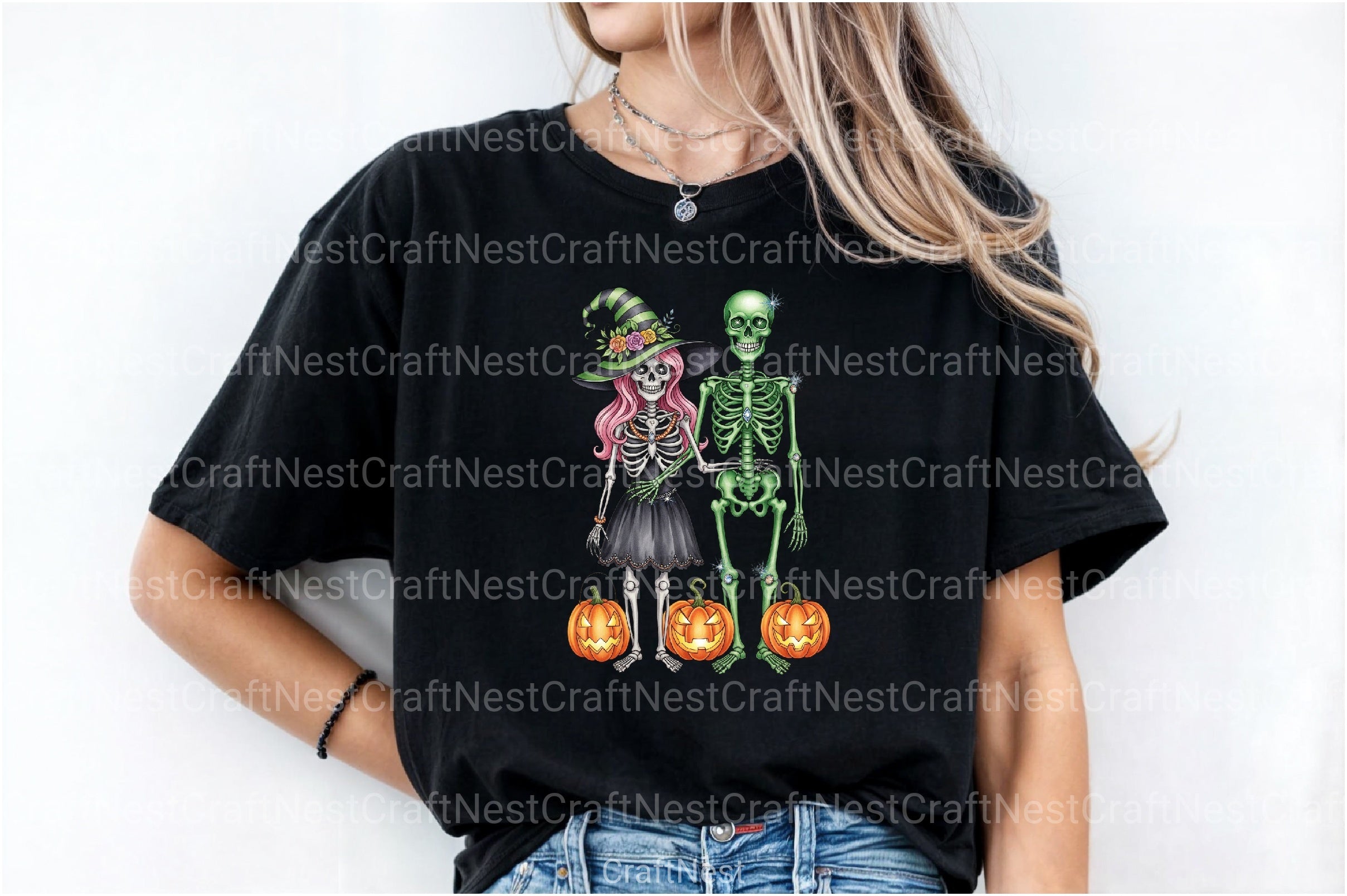 Halloween Skeleton Couple Clipart Bundle - CraftNest - Digital Crafting and Art