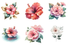 Hibiscus Flower Clipart Bundle 2 - CraftNest - Digital Crafting and Art