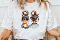 Messy Bun Bandana Mom Life Clipart Bundle 4 - CraftNest - Digital Crafting and Art