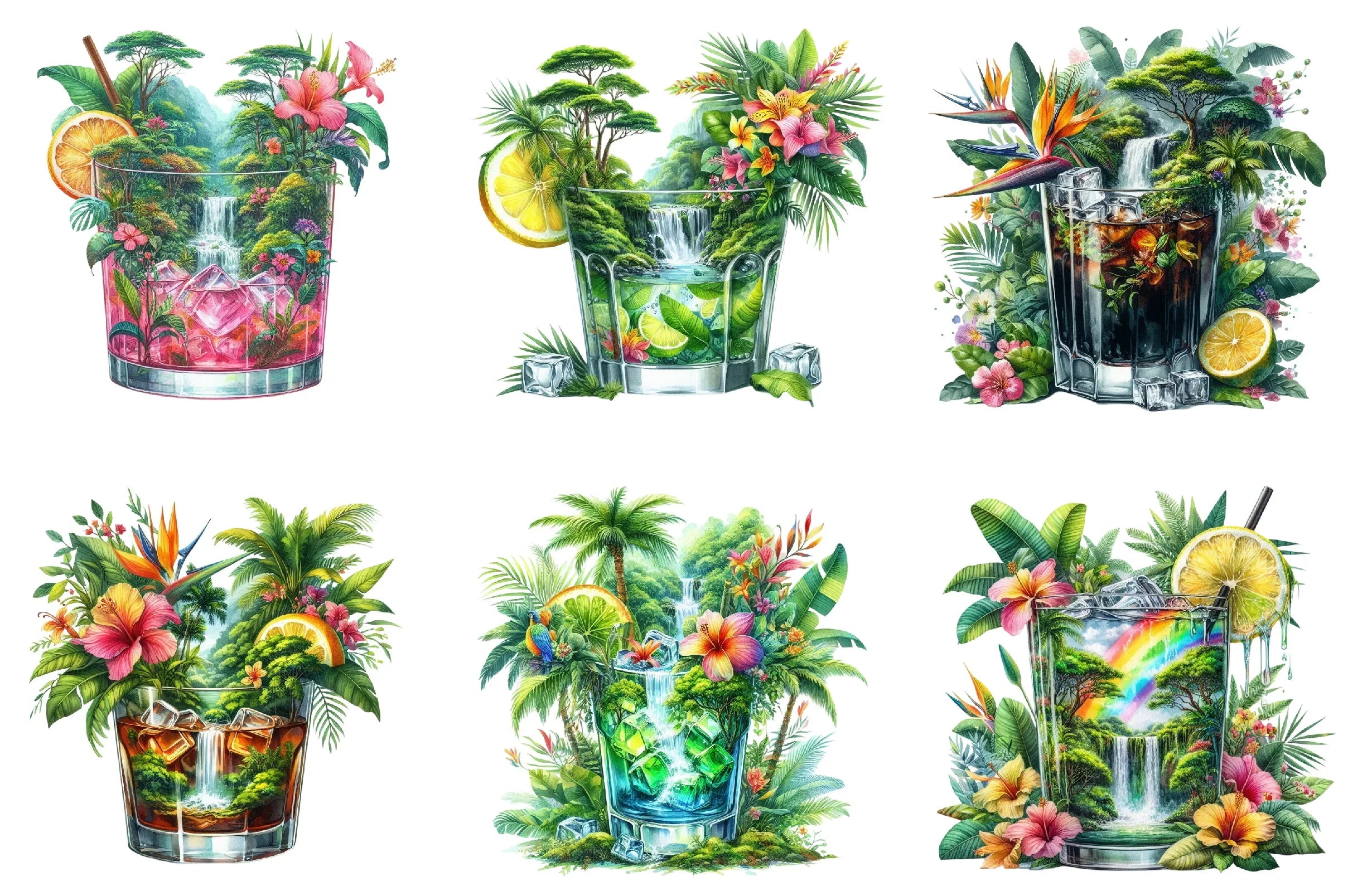 Tropical Cocktails Clipart Bundle - CraftNest - Digital Crafting and Art