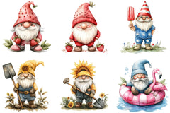 Summer Gnome Clipart Bundle - CraftNest - Digital Crafting and Art