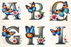 Spring Alphabet Clipart Bundle - CraftNest - Digital Crafting and Art