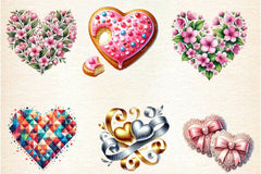 Valentine Heart Romantic Love Clipart Bundle - CraftNest - Digital Crafting and Art