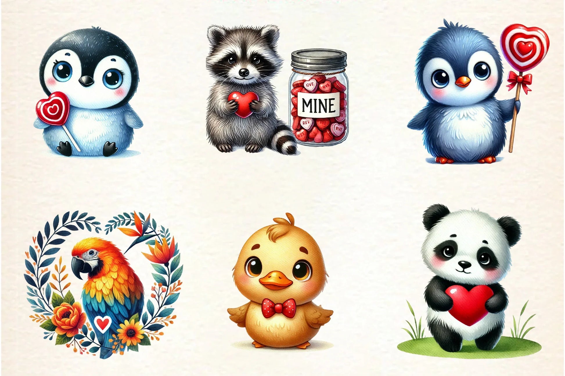 Grumpy Valentine Animal Clipart Bundle - CraftNest - Digital Crafting and Art