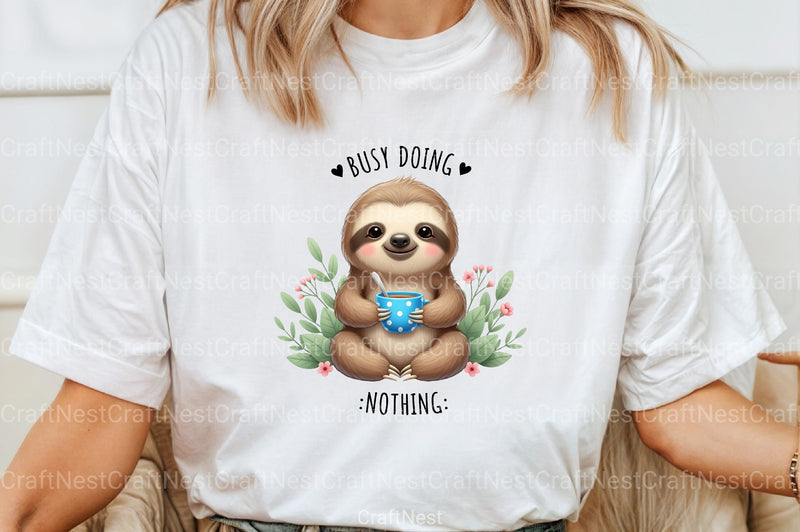 Funny Sloth Quotes Clipart Bundle 77 - CraftNest - Digital Crafting and Art