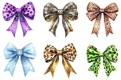 Leopard Glitter Bow Clipart Bundle - CraftNest - Digital Crafting and Art