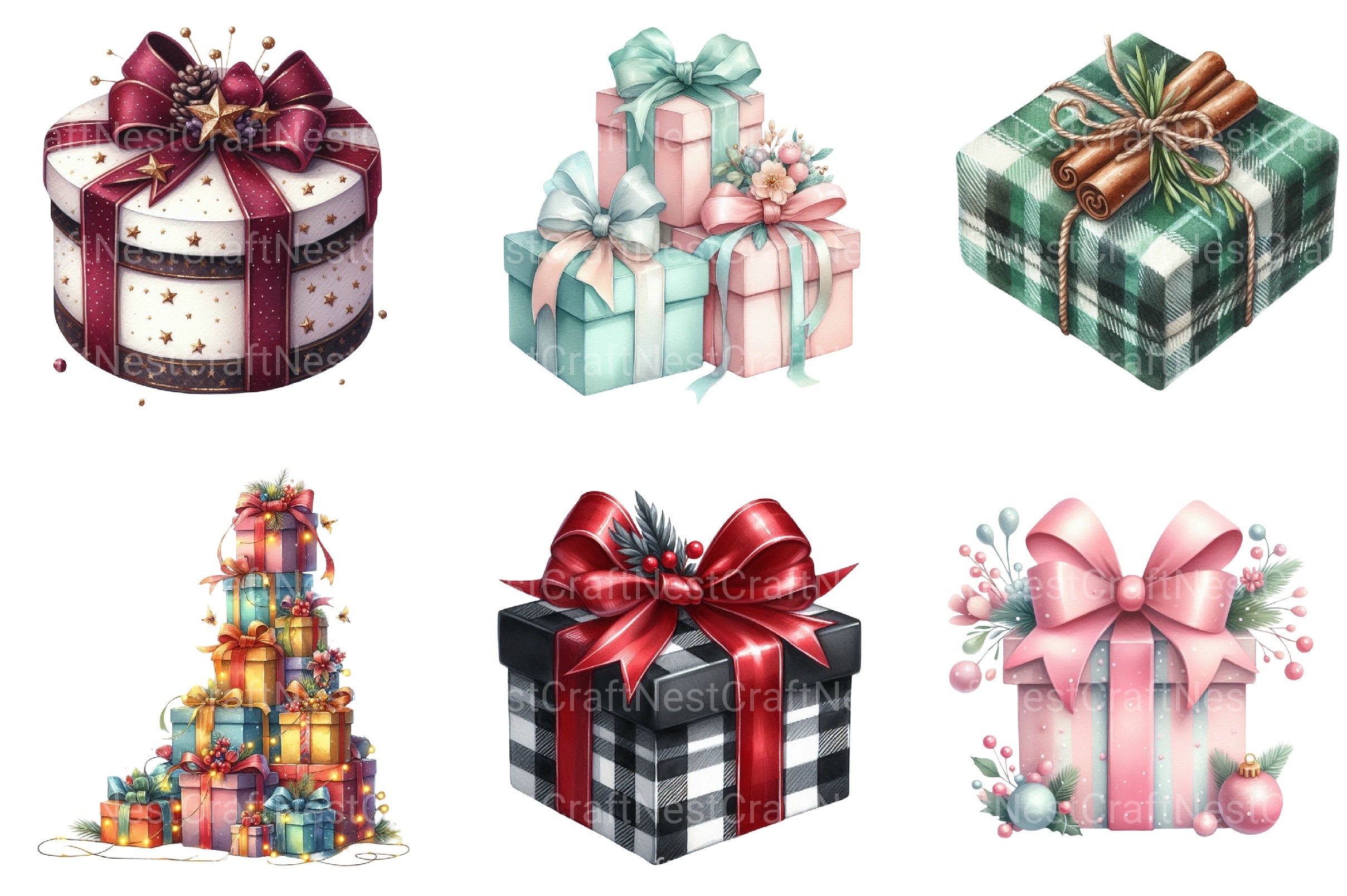 Christmas Gifts Clipart Bundle 99 - CraftNest - Digital Crafting and Art
