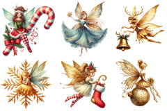 Christmas Gold Fairy Clipart Bundle - CraftNest - Digital Crafting and Art