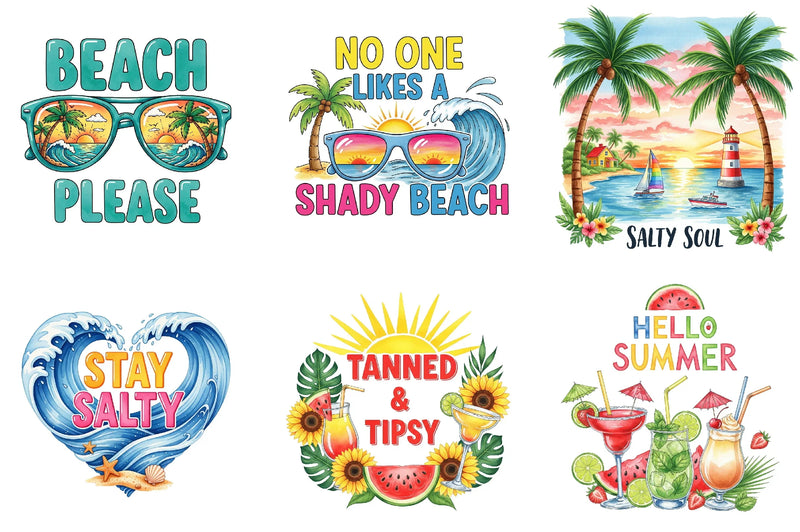 Summer Season Quotes Clipart Bundle - CraftNest - Digital Crafting and Art