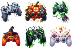 Halloween Gaming Controllers Clipart Bundle - CraftNest - Digital Crafting and Art