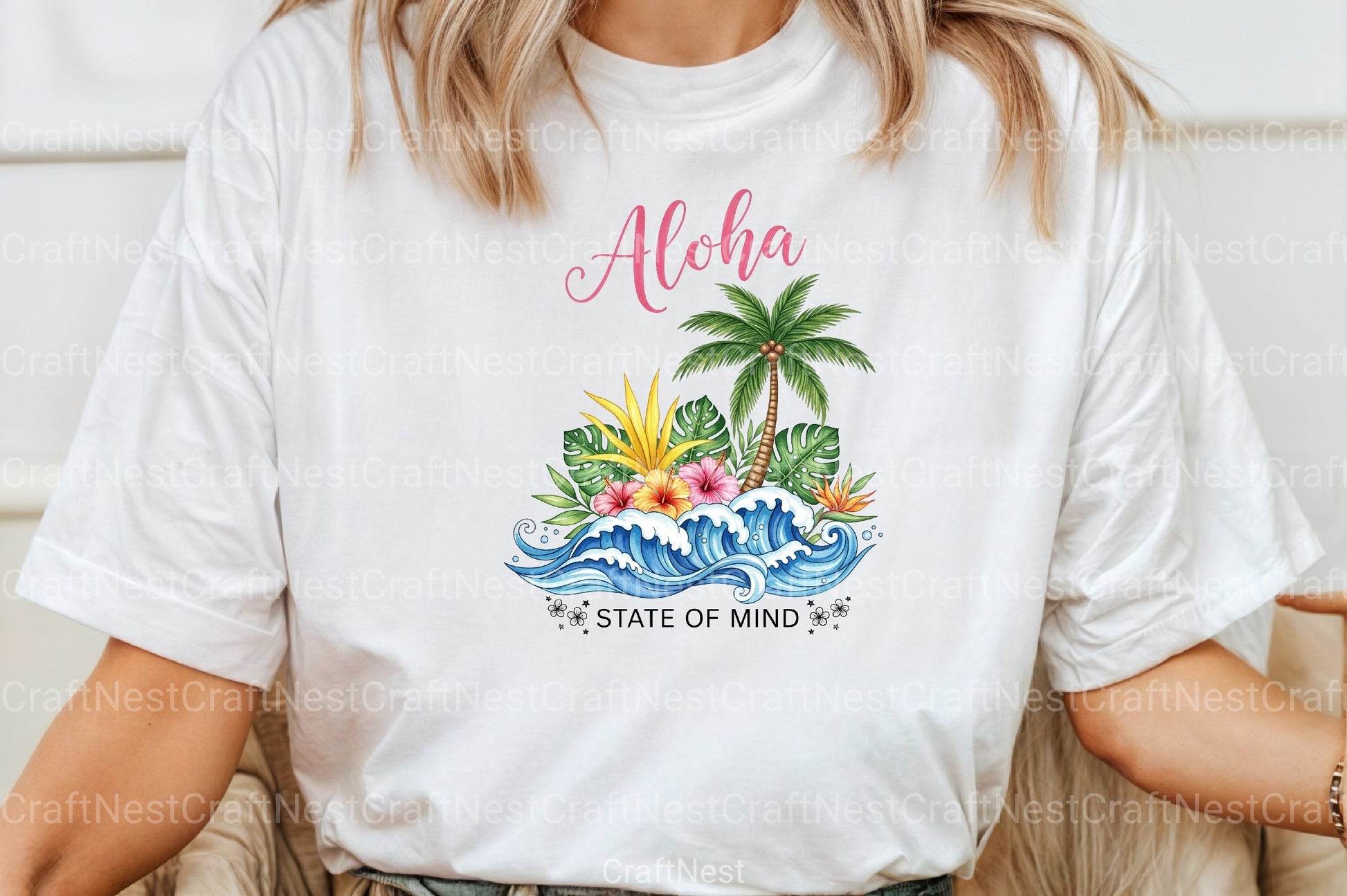 Summer Aloha Beach Boho Floral Clipart Bundle - CraftNest - Digital Crafting and Art