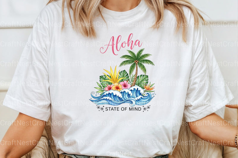 Summer Aloha Beach Boho Floral Clipart Bundle - CraftNest - Digital Crafting and Art