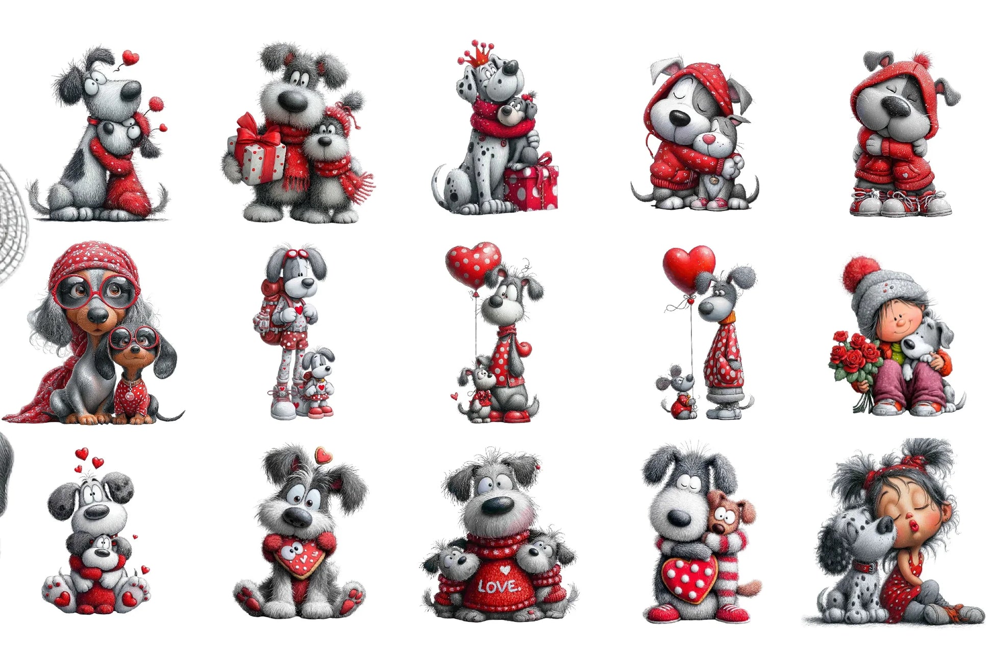 Valentine Dog Mom Clipart Bundle - CraftNest - Digital Crafting and Art