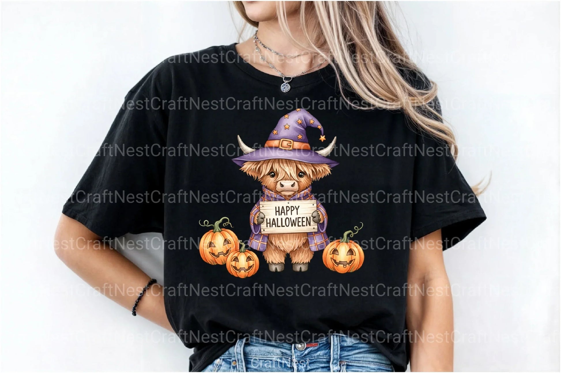 Halloween Highland Cow Clipart Bundle 44 - CraftNest - Digital Crafting and Art