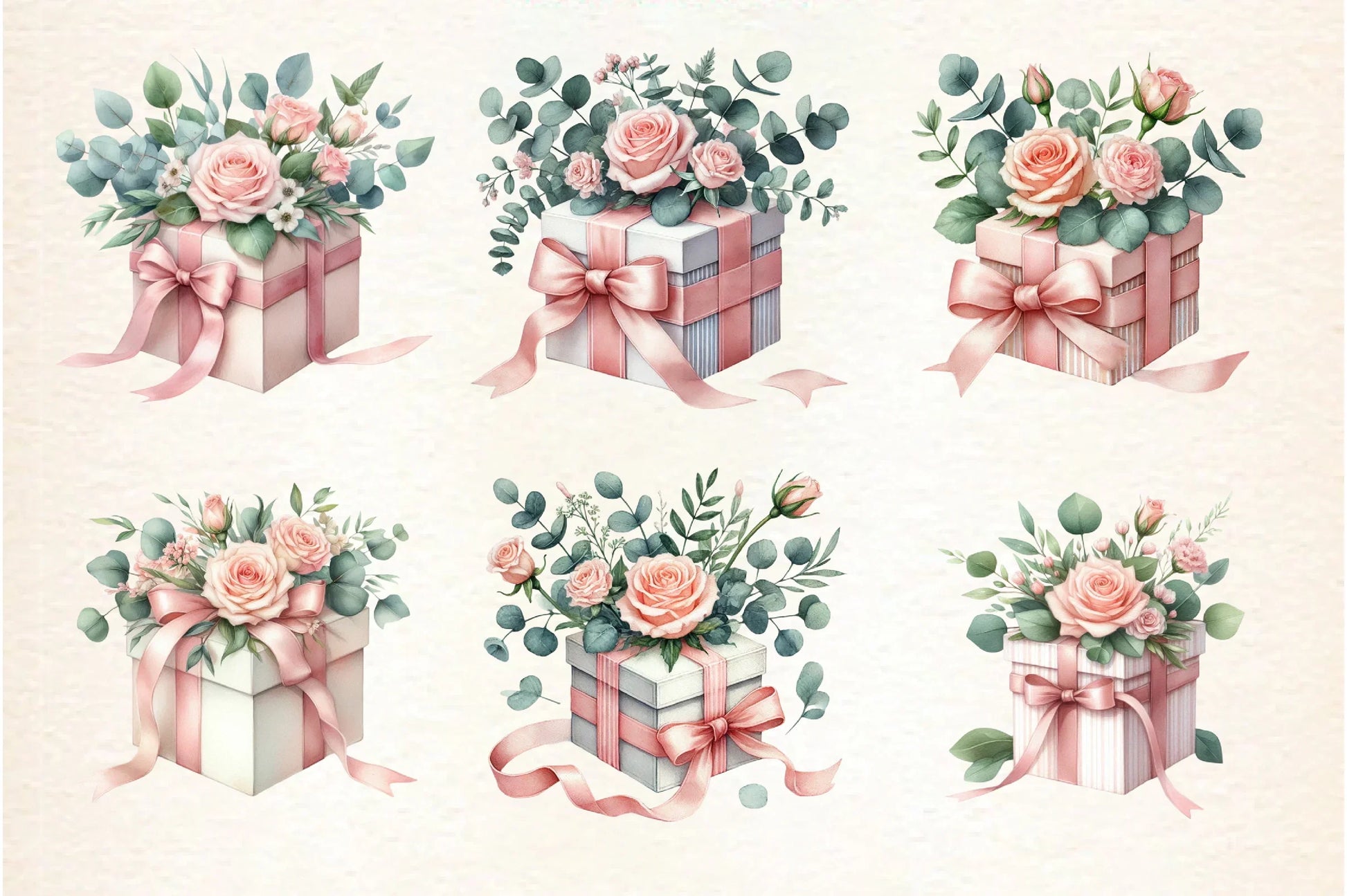 Floral Gift Box Clipart Bundle - CraftNest - Digital Crafting and Art