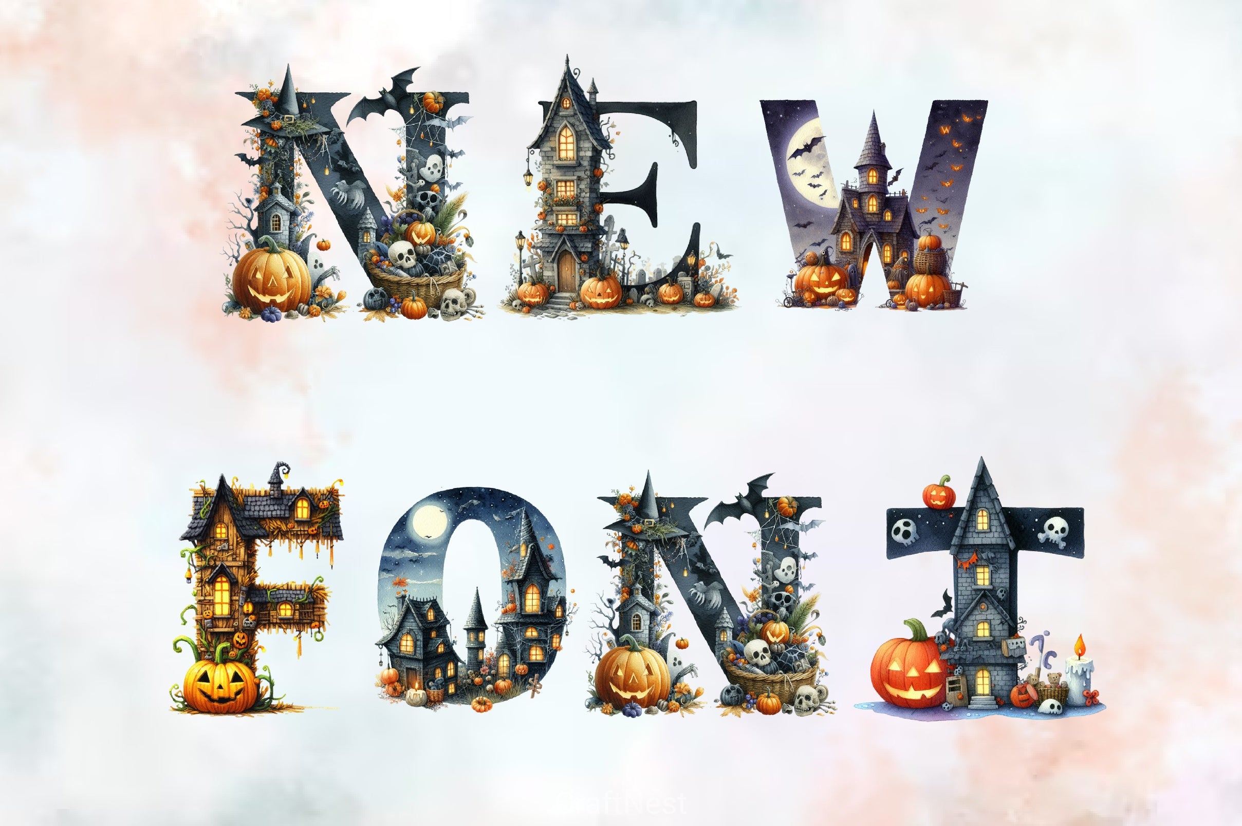 Homemade Alphabet Clipart Bundle - CraftNest - Digital Crafting and Art