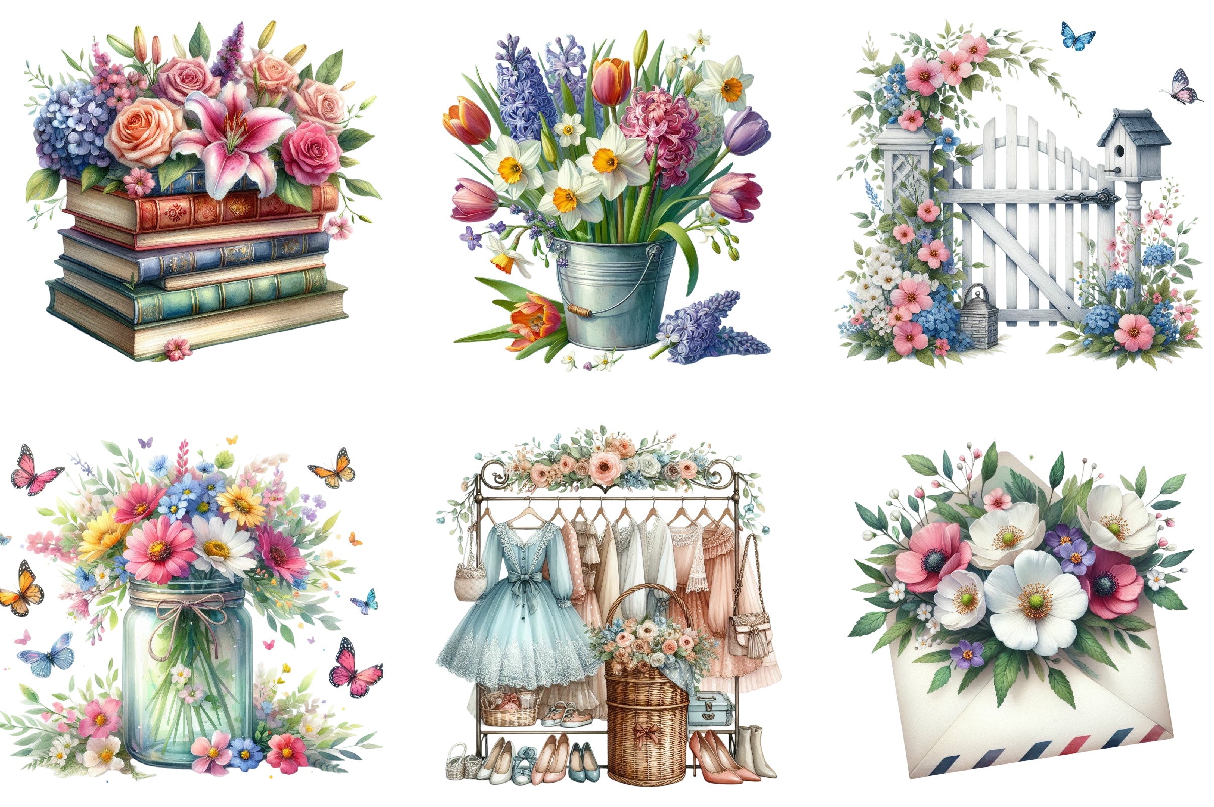 Hello Spring Clipart Bundle