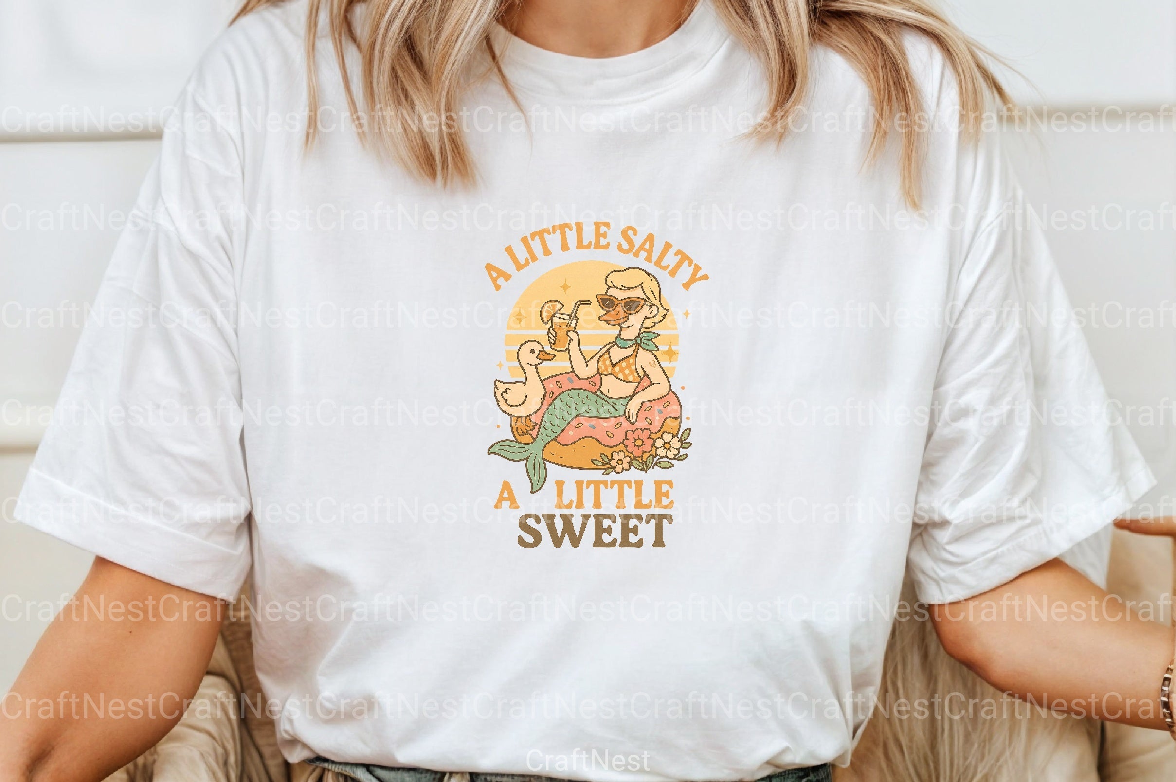 Summer Mermaid Salty Sweet Clipart Bundle 2 - CraftNest - Digital Crafting and Art