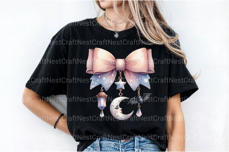 Halloween Coquette Bow Clipart Bundle 5 - CraftNest - Digital Crafting and Art