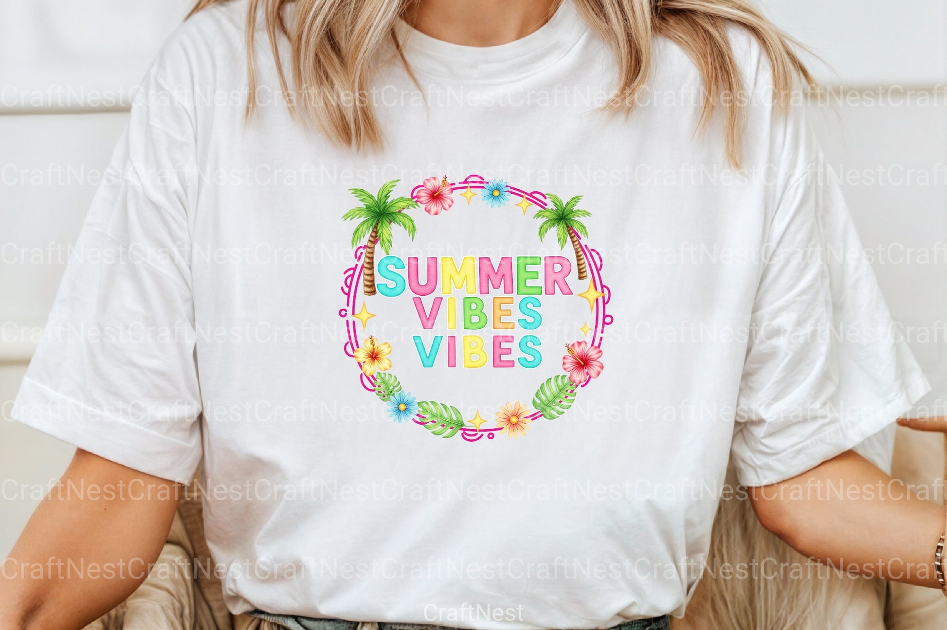 Summer Vibes Colorful Clipart Bundle - CraftNest - Digital Crafting and Art