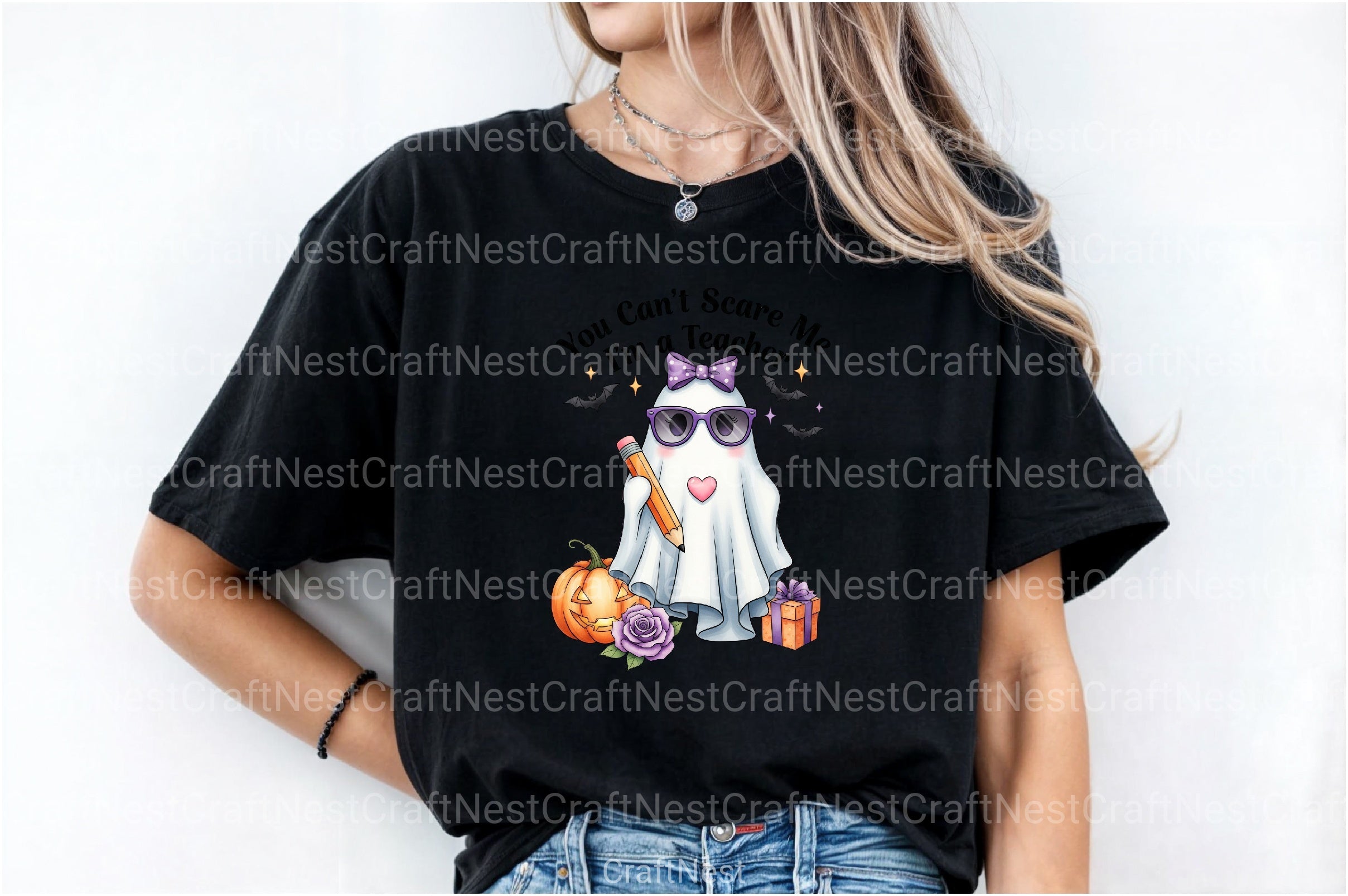 Cute Ghost Teacher Clipart Bundle - CraftNest - Digital Crafting and Art