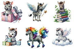 Cute Zebra Clipart Bundle - CraftNest - Digital Crafting and Art