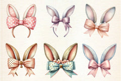 Easter Bunny Ear Bow Clipart Bundle - CraftNest - Digital Crafting and Art