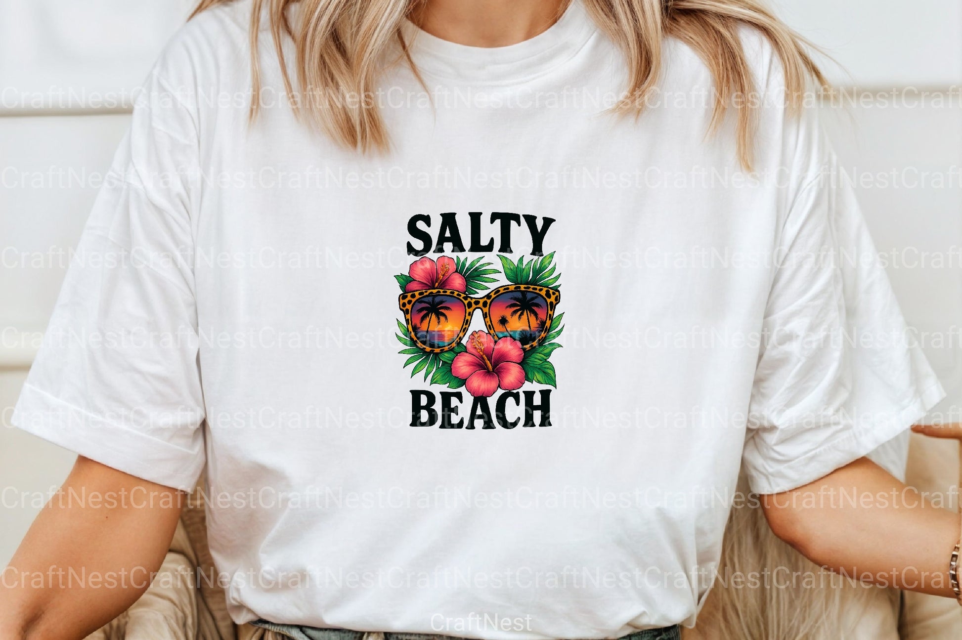 Salty Beach Summer Flowers Clipart Bundle - CraftNest - Digital Crafting and Art