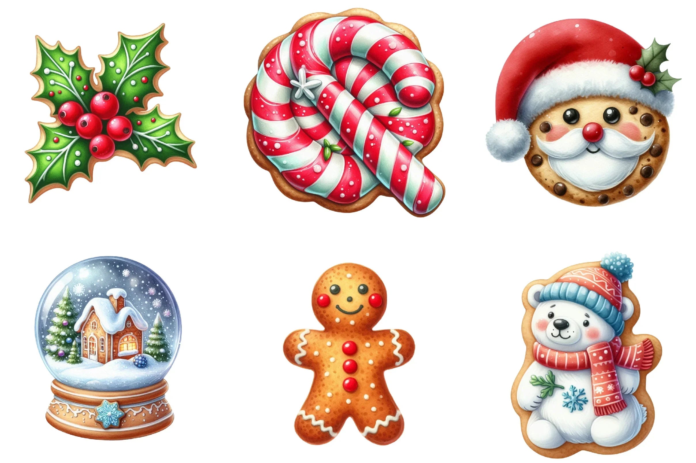 Christmas Cookie Clipart Bundle - CraftNest - Digital Crafting and Art