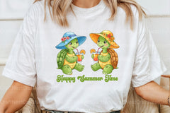 Happy Summer Time Turtles Clipart Bundle - CraftNest - Digital Crafting and Art