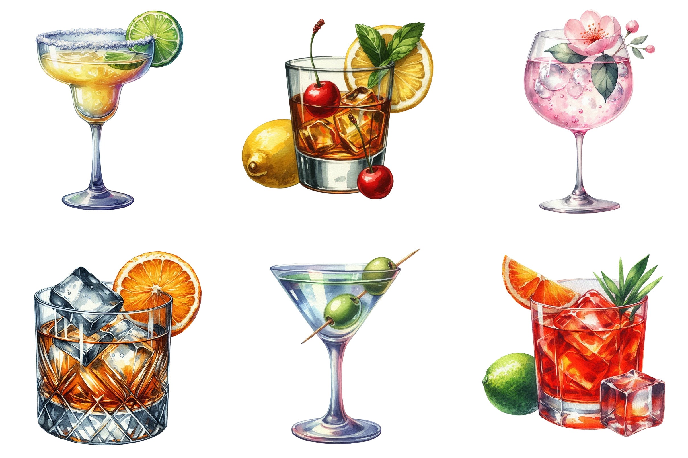 Cocktails Clipart Bundle for Creative Designs