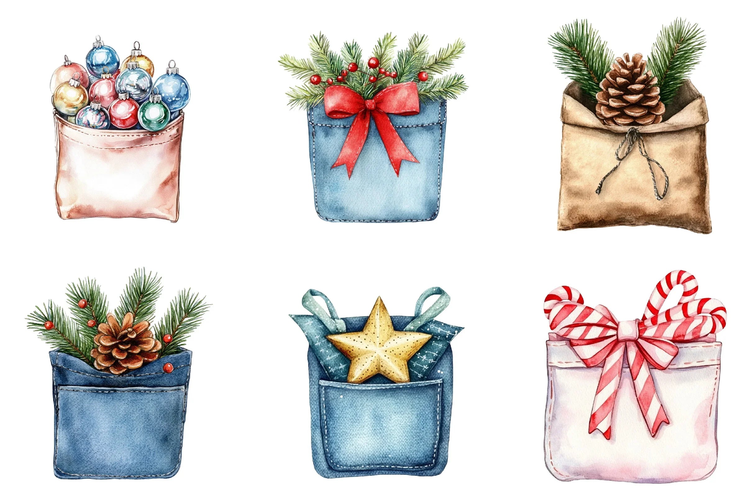 Christmas Pocket Sublimation Clipart Bundle - CraftNest - Digital Crafting and Art