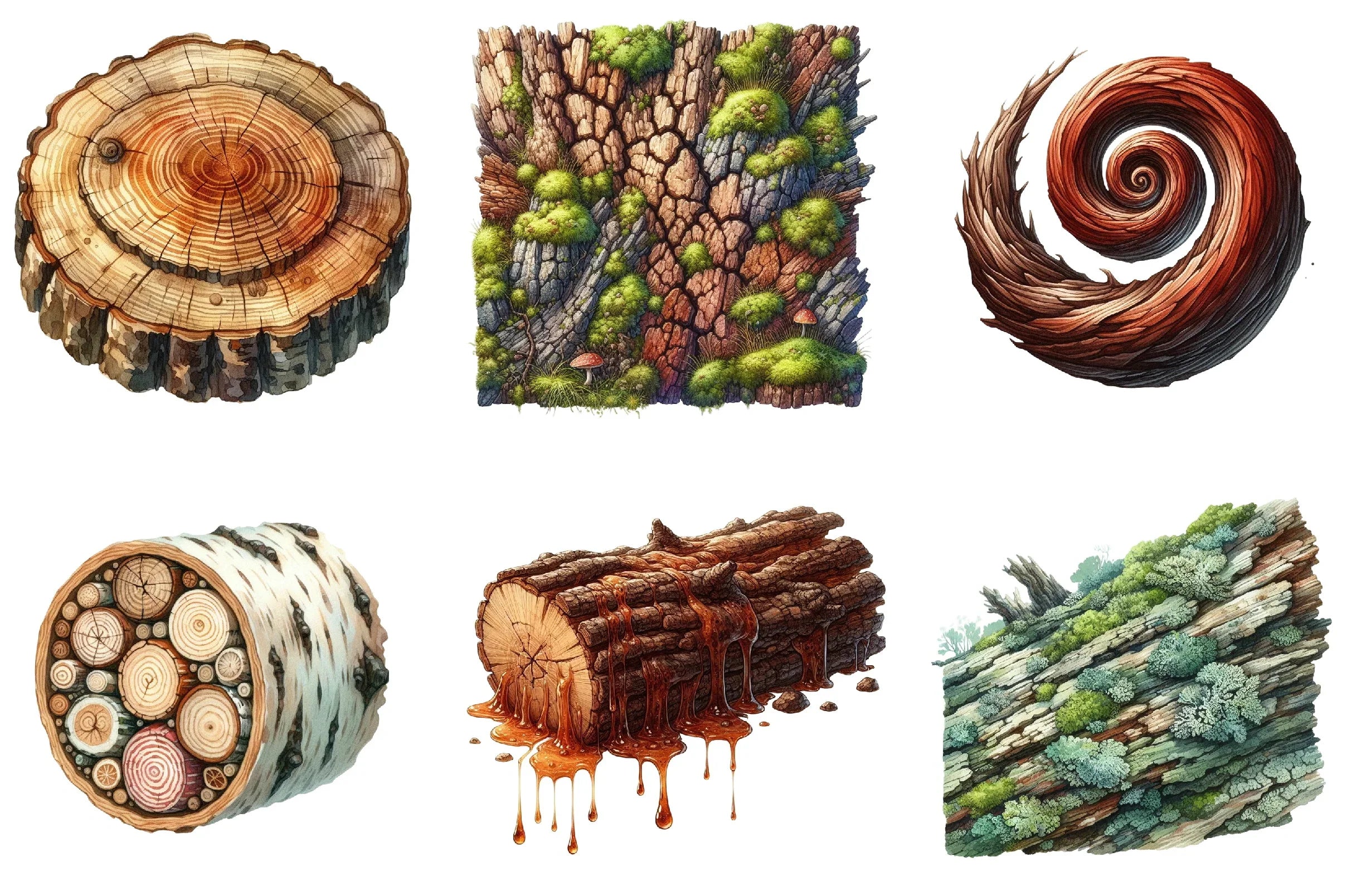 Tree Bark Clipart Bundle - CraftNest - Digital Crafting and Art