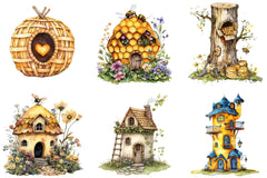 Bee Home Clipart Bundle - CraftNest - Digital Crafting and Art