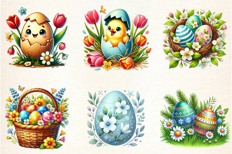 Easter Egg Clipart Bundle - CraftNest - Digital Crafting and Art