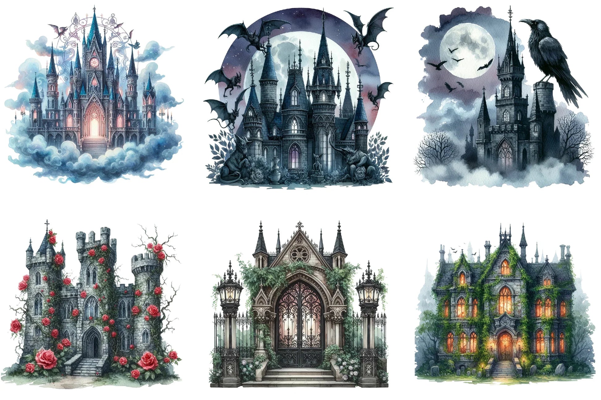 Gothic Palace Clipart Bundle - CraftNest - Digital Crafting and Art