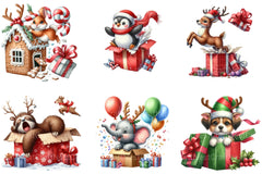 Christmas Animal Clipart Bundle 7 - CraftNest - Digital Crafting and Art