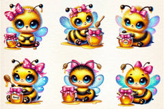 Cute Honey Bee Clipart Bundle - CraftNest - Digital Crafting and Art