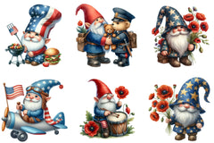 Memorial Day Gnomes Clipart Bundle - CraftNest - Digital Crafting and Art