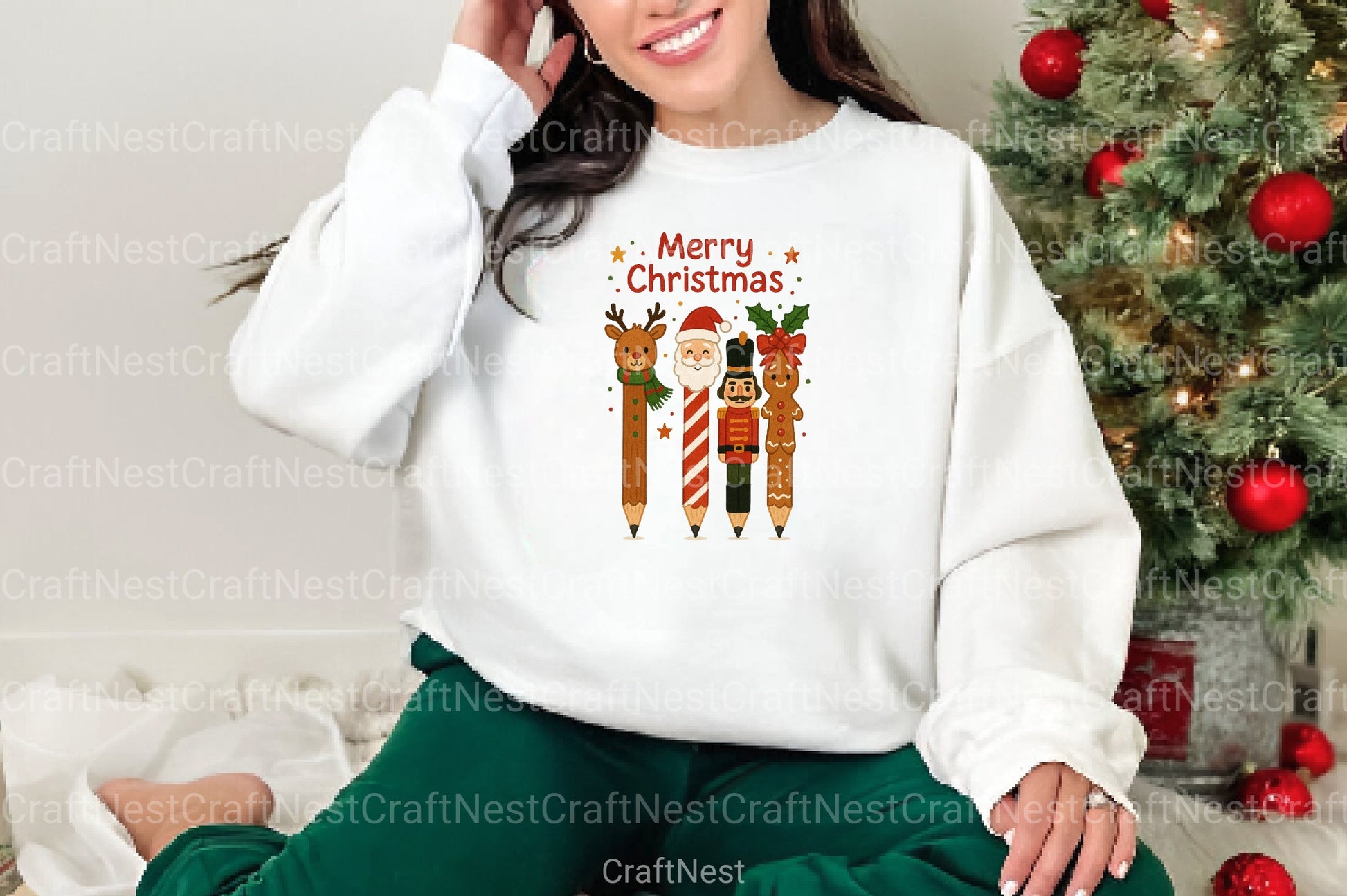 Christmas Pencils Clipart Bundle 2 - CraftNest - Digital Crafting and Art