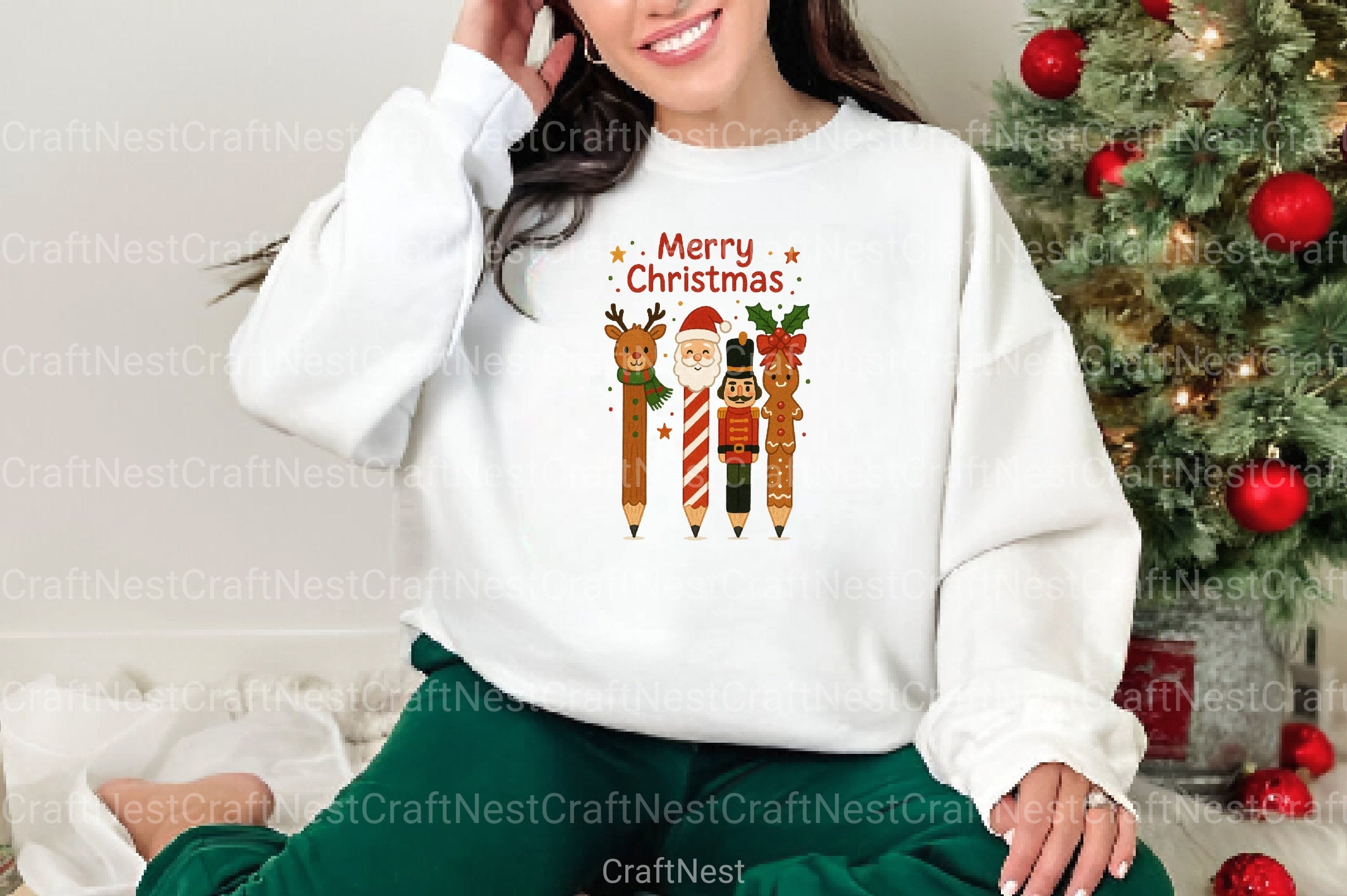 Christmas Pencils Clipart Bundle 2 - CraftNest - Digital Crafting and Art