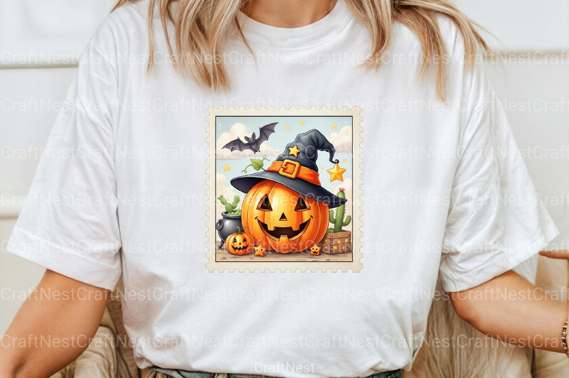 Pumpkin Postage Stamp Clipart Bundle 1234 - CraftNest - Digital Crafting and Art