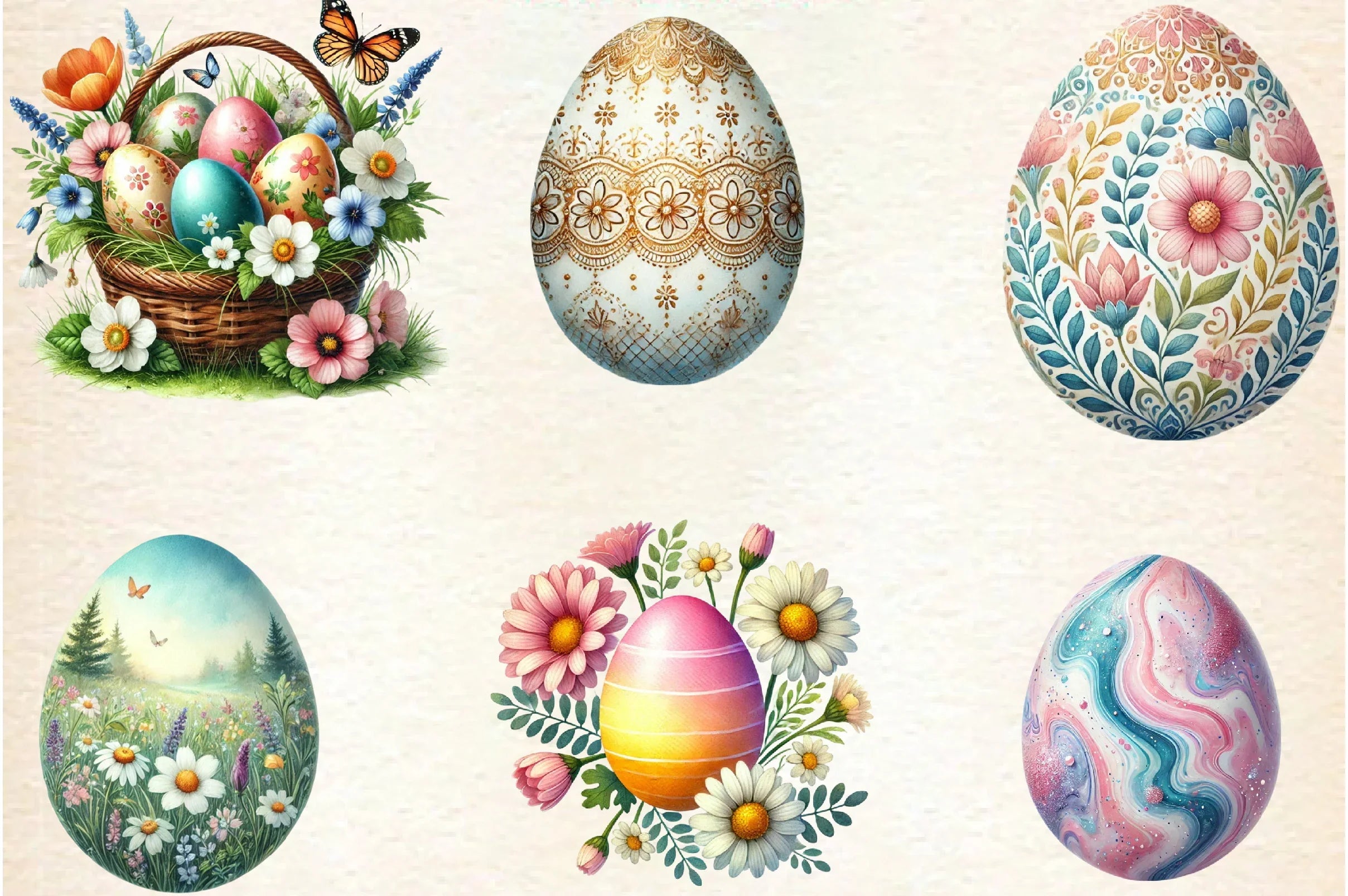 Easter Egg Clipart Bundle - CraftNest - Digital Crafting and Art