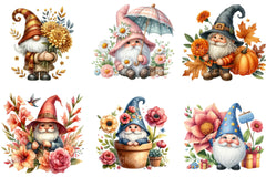 Birth Month Flower Gnome Clipart - CraftNest - Digital Crafting and Art