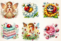 Spring Ladybug Clipart Bundle - CraftNest - Digital Crafting and Art