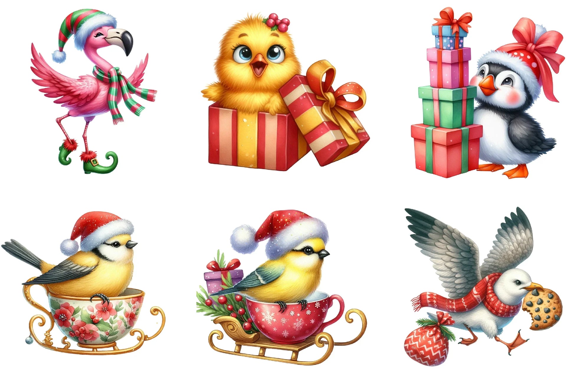 Christmas Animal Clipart Bundle - CraftNest - Digital Crafting and Art