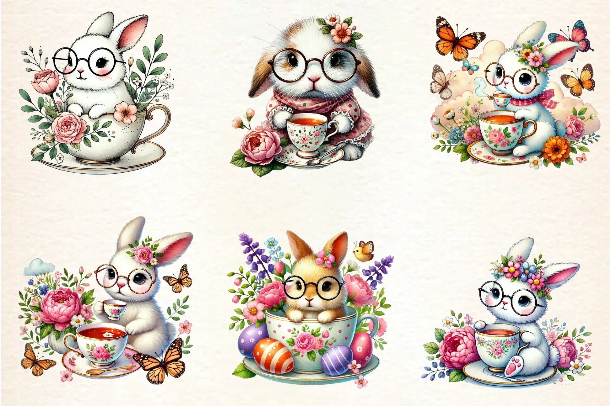 Easter Bunny Clipart Bundle - CraftNest - Digital Crafting and Art